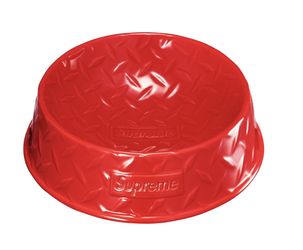 Supreme Diamond Plate Dog Bowl Red Brand New