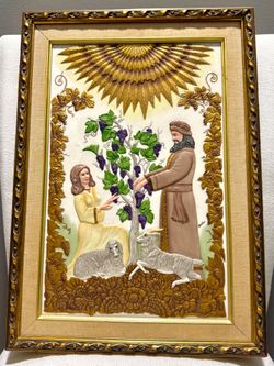 Boehm Judaic Series "Keeper of the Vines" Bas Relief Plaque 19'x13.5" 53/100