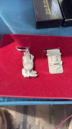 Golf key ring money clip fine pewter
