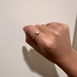 Pear Shaped Angled Ring (cubic Zirconia)