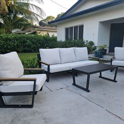 Brand new high quality aluminum outdoor patio set fully assembled