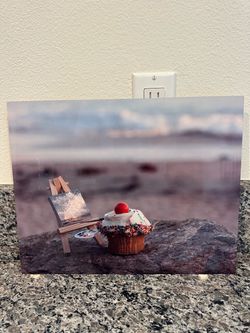 The Secret Life of Cupcakes Book and Metal Print by Ulrike Scheuchl - 12x15