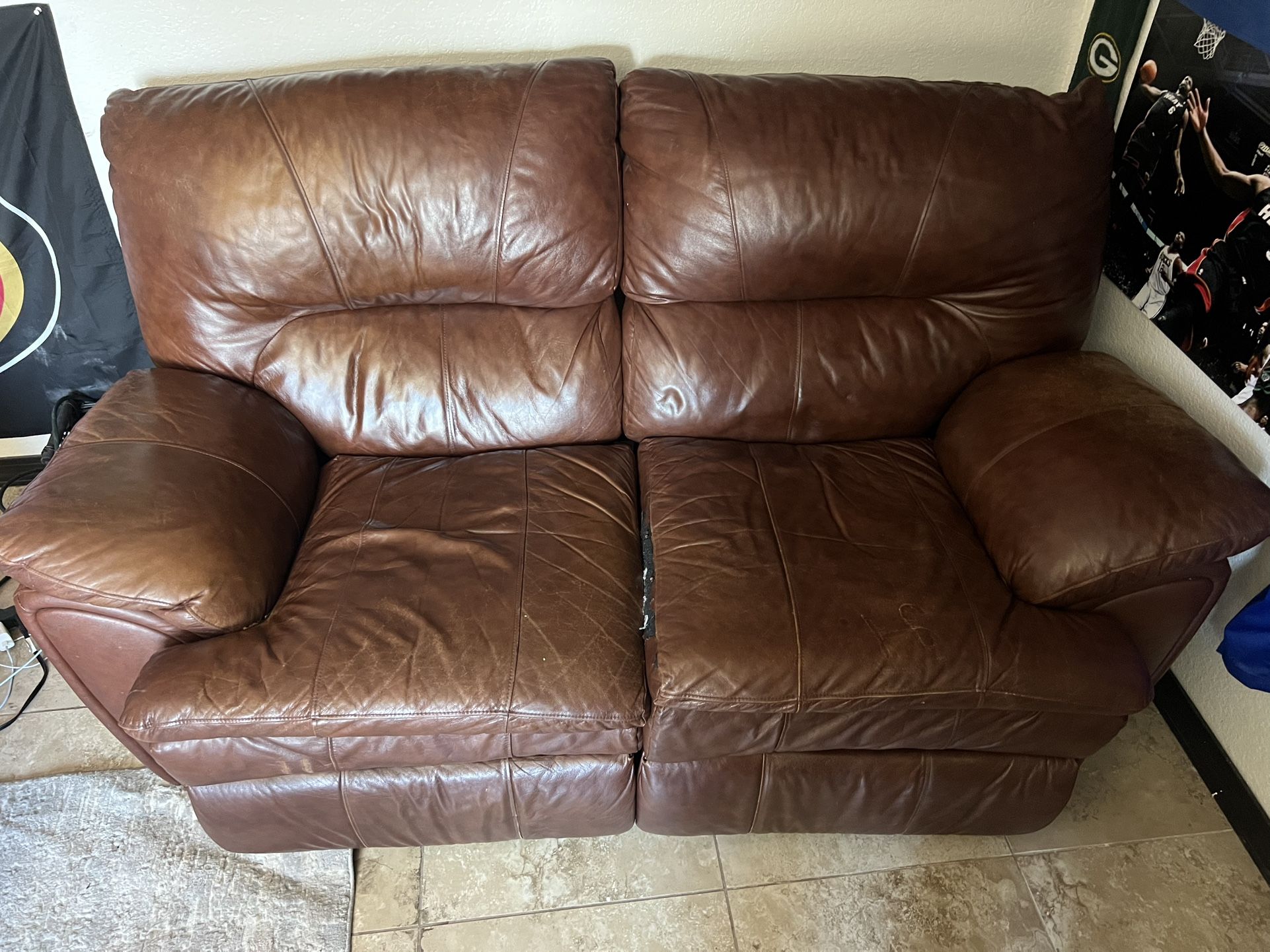 Leather Reclining Couch