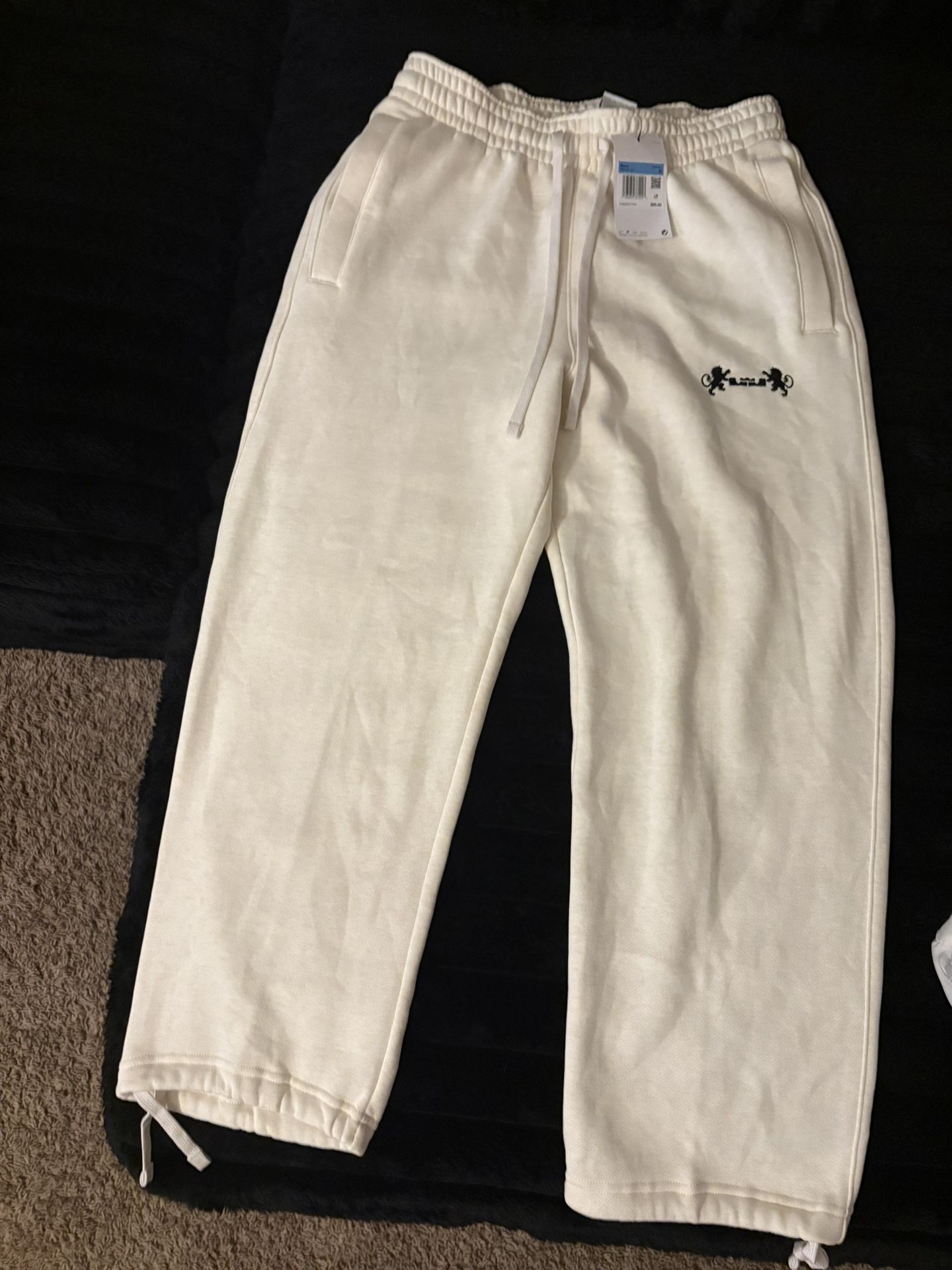 Nike Lebron James Mens Size Medium Tall Fleece Pants Open Hem Phantom FB7127 027