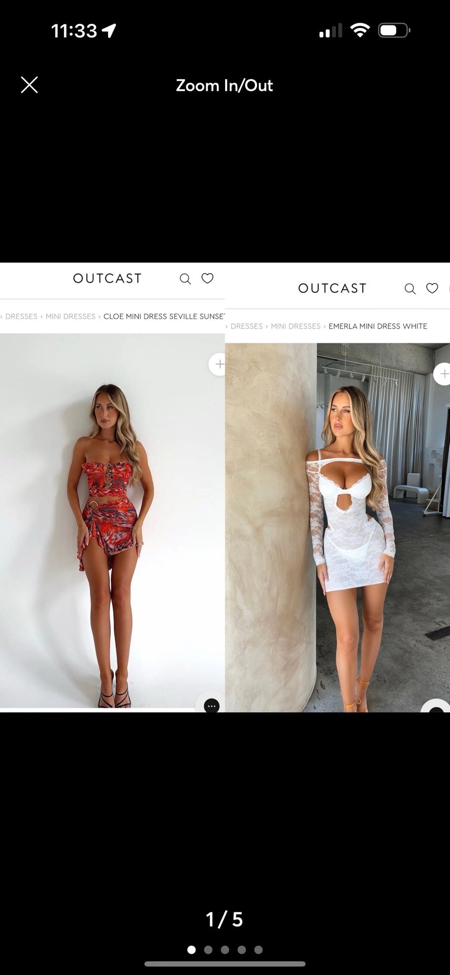 Outcast Clothing 2 Mini Dresses