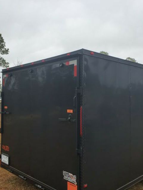 Brand New 8.5x24ft Enclosed Vnose Trailer With Front And Rear Ramp Doors ATV Snowmobile SXS UTV Car Hauler