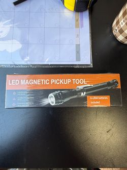 LED Magnetic Pickup Tool, Extendable and Flexible Magnetic Flashlight with Telescoping Magnet Pickup Tool