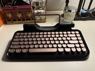 Stylish Keyboard In Black And Rose Pink