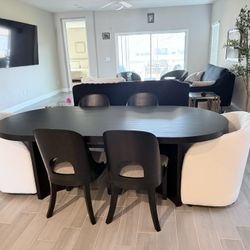 Dining Table Set 6 Chairs 