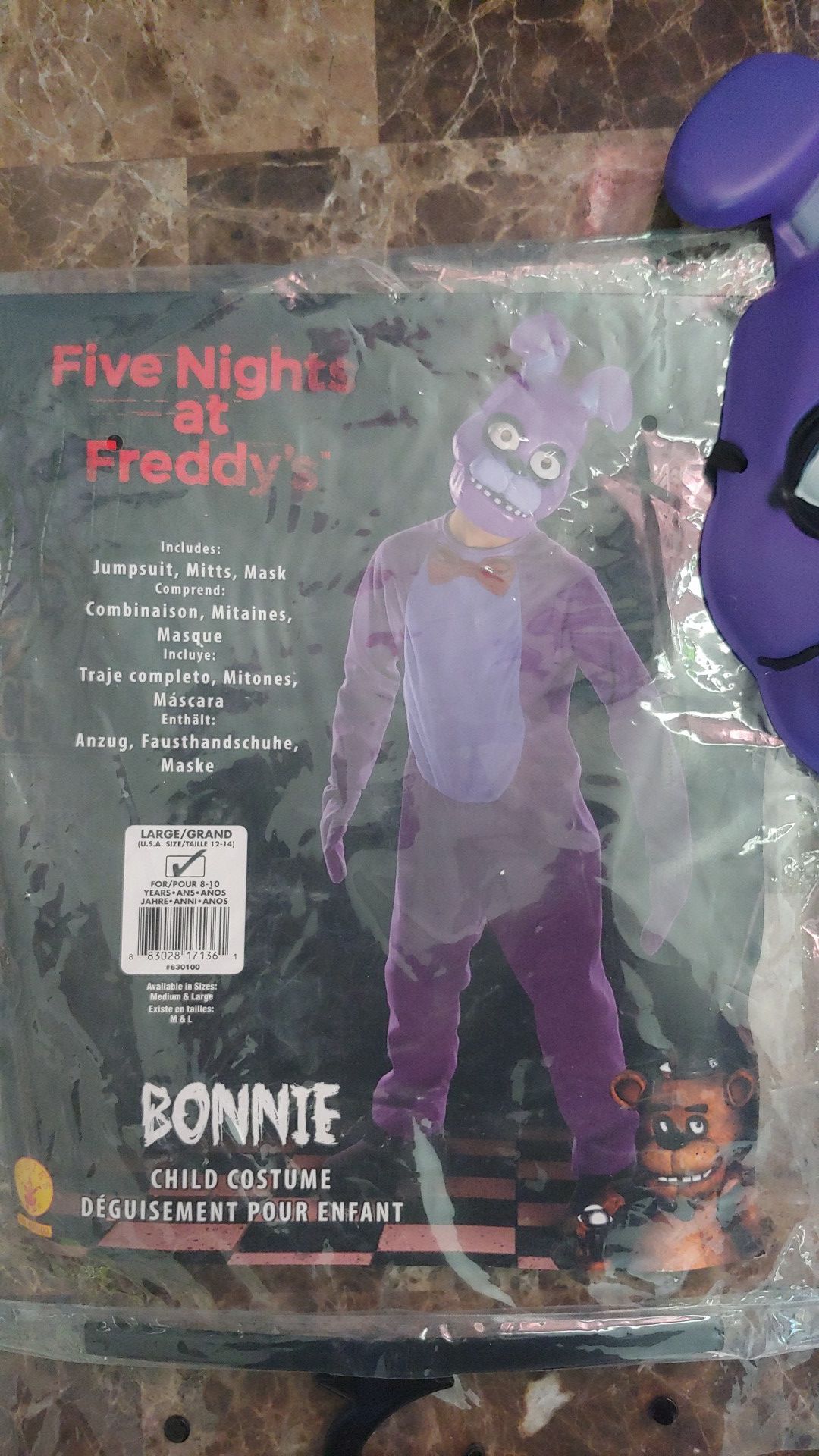 Bonnie child costume size Large 12
