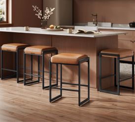 Set of 4 Backless Bar Stools