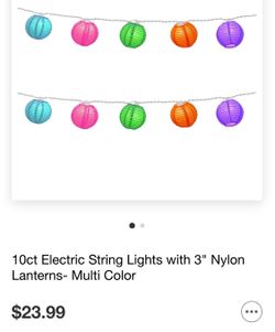Multi color lanterns