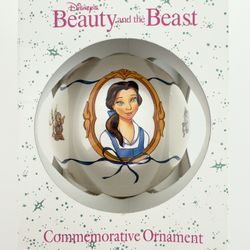 Vintage 1991 Disney “Beauty and the Beast” Schmid Christmas Ornament  10.5” round  *Reduced