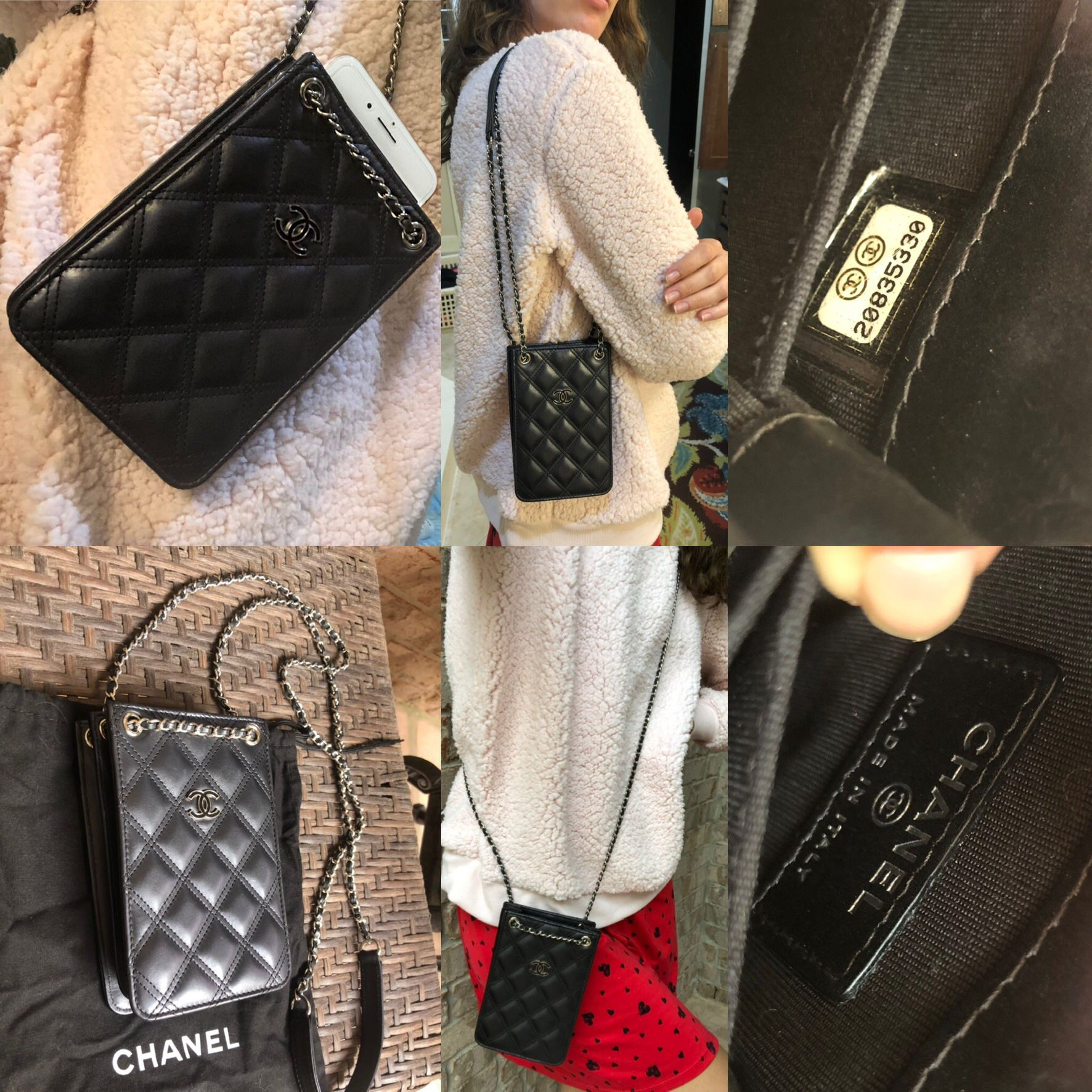 Authentic Chanel CC Phone Holder Bag