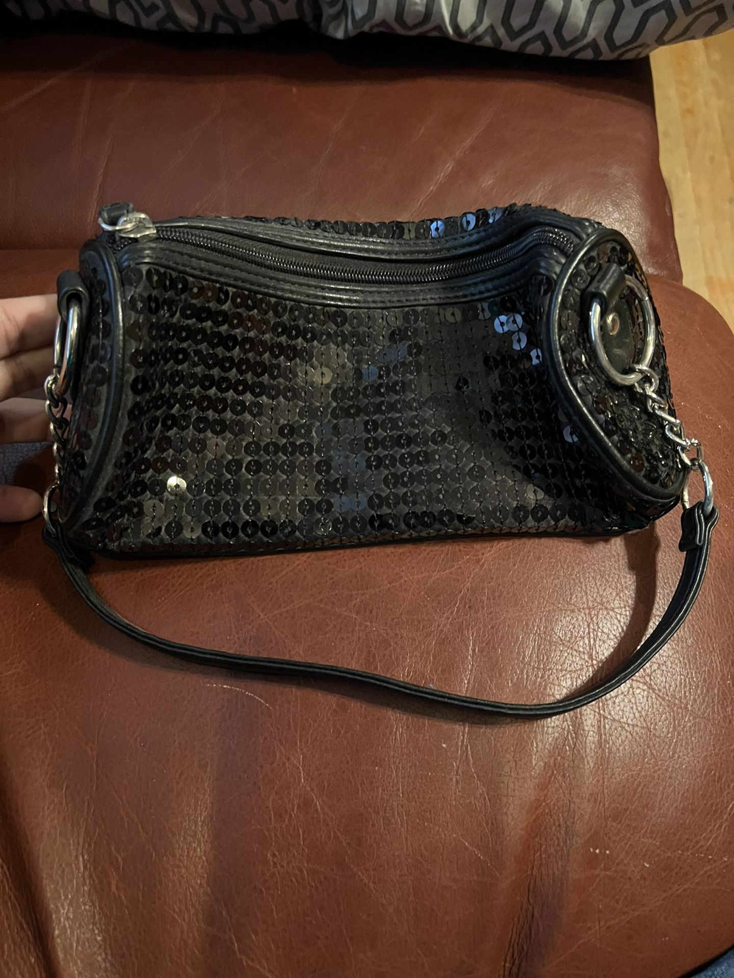 Small Black Sequence Purse