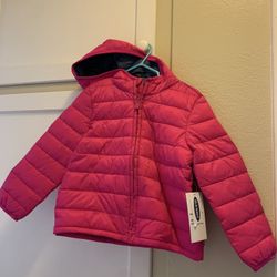 Hot Pink Jacket Old Navy Girls Size 4T Zip Up & Water Resistant