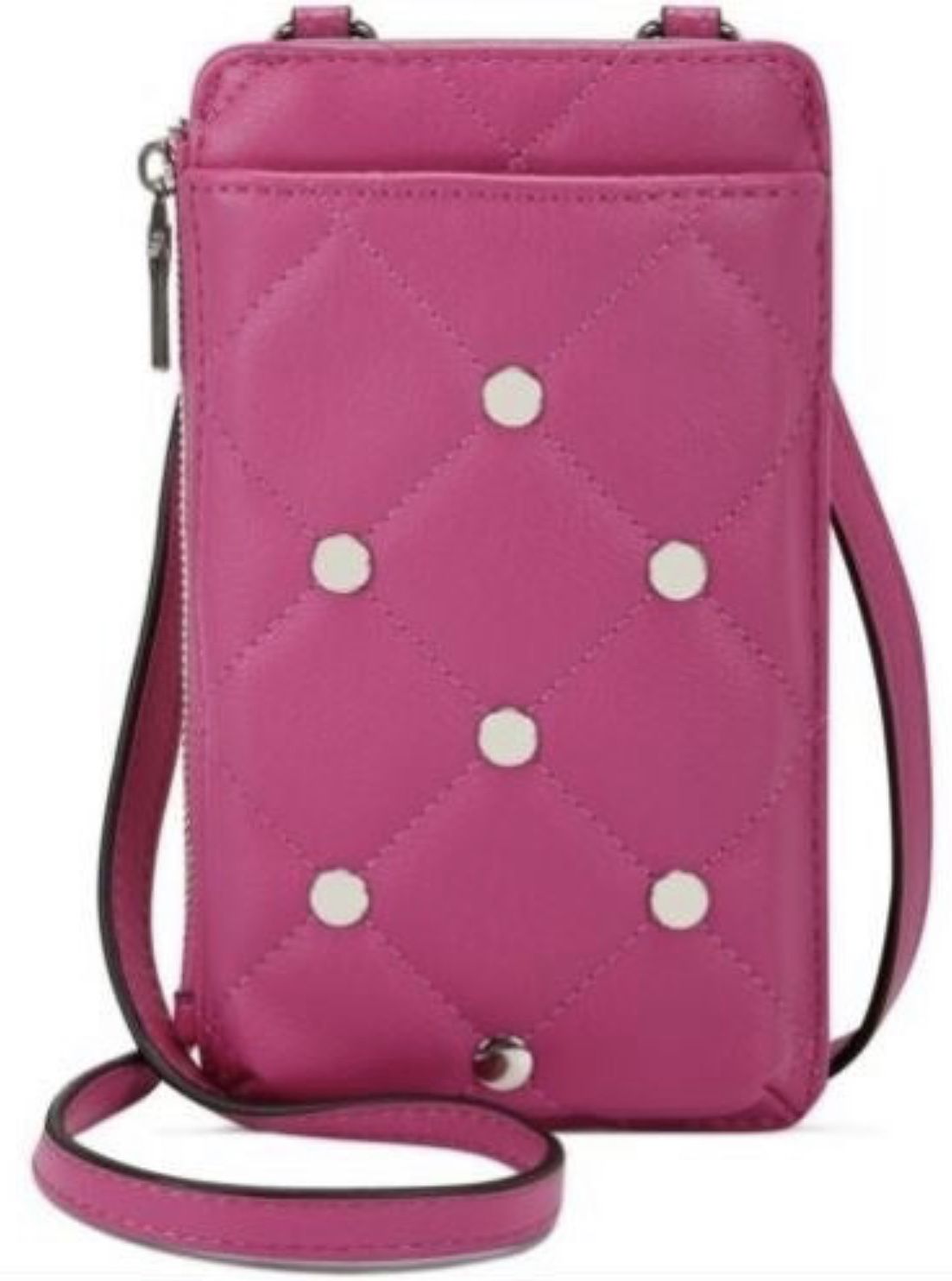 INC International Concepts Studded Quilted Women's wallet crossbody -ORCHID