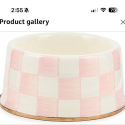 Mackenzie Childs Enamel Pet Bowl 
