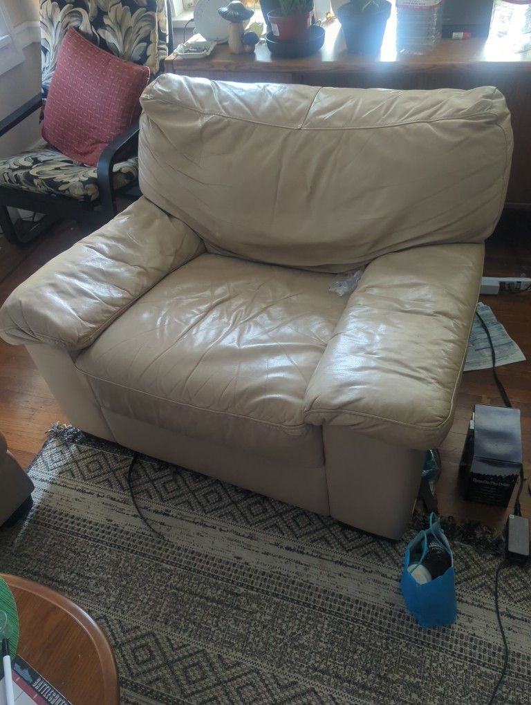 Large Armchair and Matching Ottoman (Priced For Quick Sale)