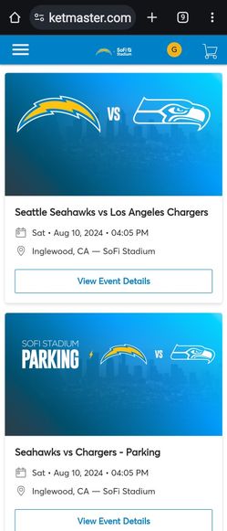 Chargers VS Seahawks 8/10/2024
