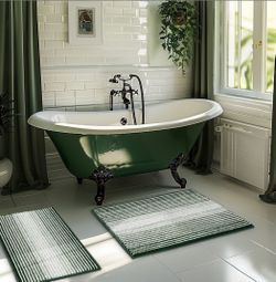 Bathroom rug set green