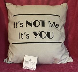 Park Avenue It’s NOT Me It’s YOU 16” Pillow NEW in Package!