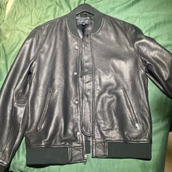 Club Monaco Leather Bomber