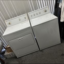 KENMORE TOP LOAD WASHER WITH AGITATOR AND GAS DRYER 