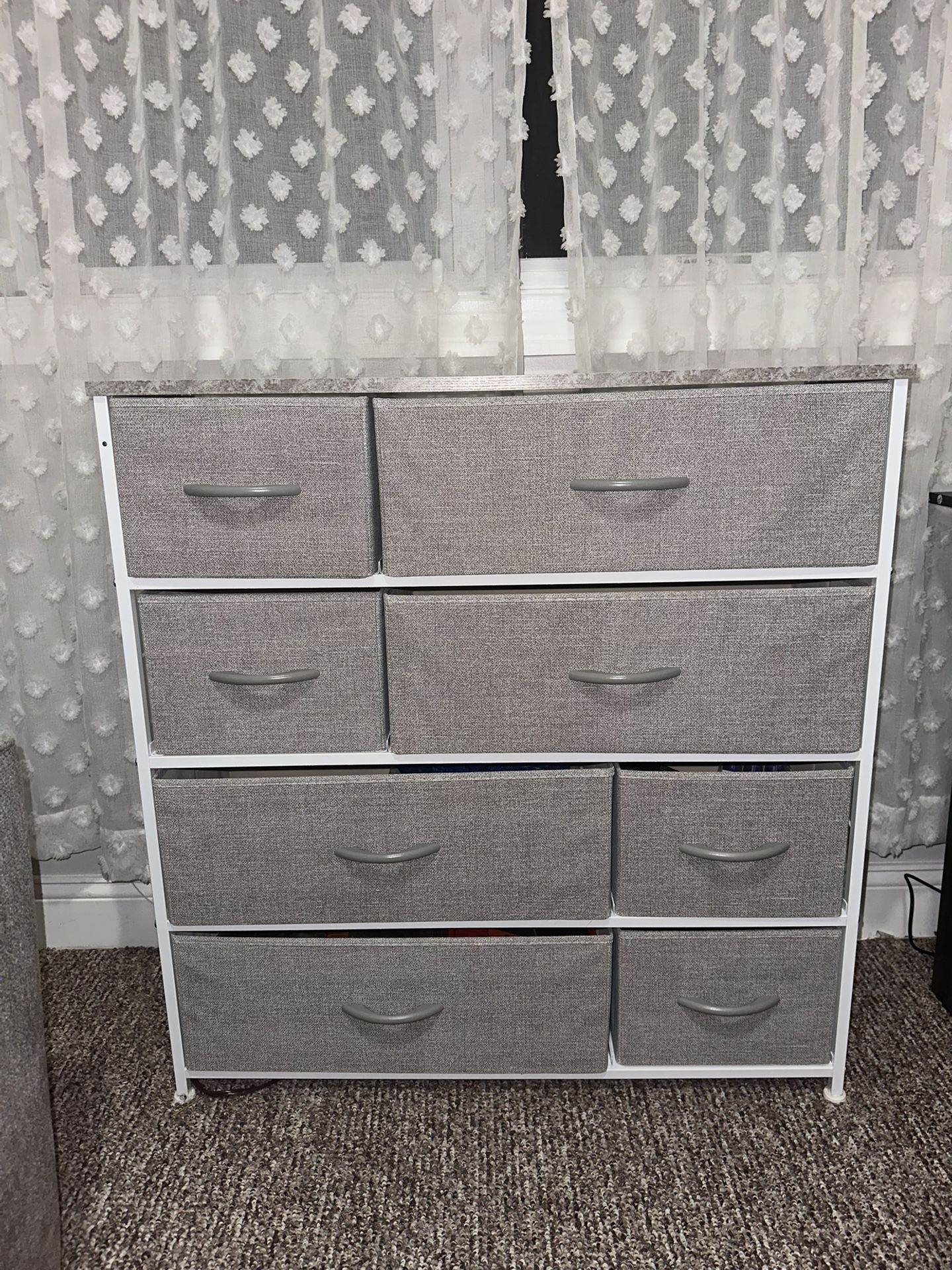✨ Minimalist Grey Fabric Dresser – 8-Drawer Sleek & Versatile Storage ✨