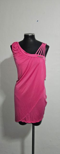 Treys Angels Pink One-Shoulder Mini Dress size m 0010