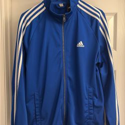 Men’s Adidas Track Suit Top Blue Size Large