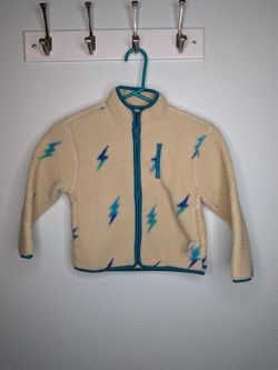 Old Navy Sherpa fleece jacket XS/5 new with tags lightning bolt