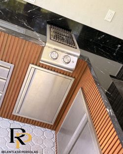 Modern Outdoor Kitchen with Composite Cladding