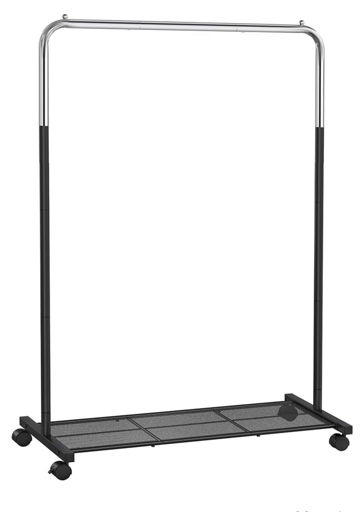 Clothes Rack with Wheels, Clothing Rack for Hanging Clothes