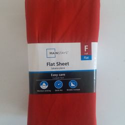 FULL Size Flat Sheet NOT Fitted New Maroon Burgundy   