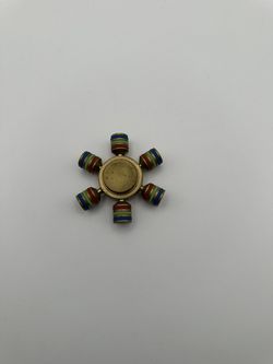 Solid Brass 6 points Stress Reliever Fidget Spinner Multicolor