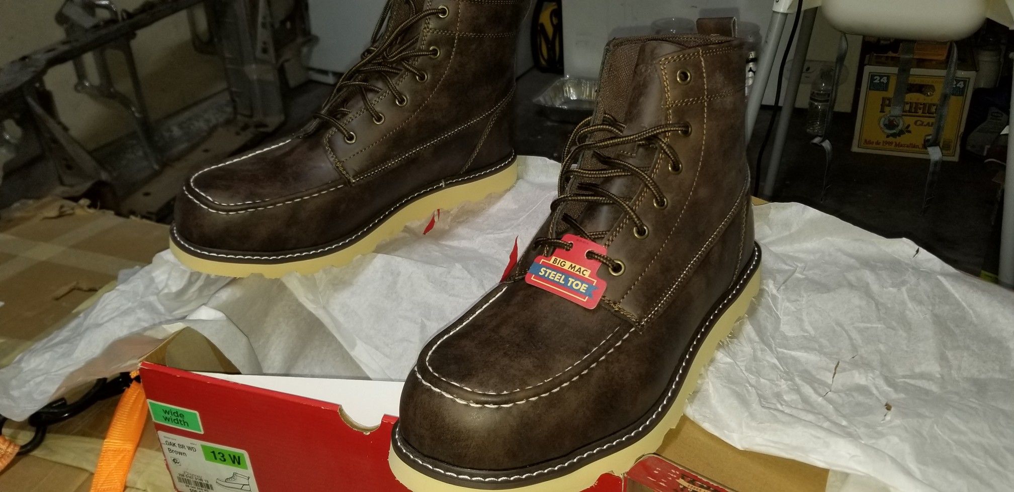 Size 13 Steel Toe WORK BOOTS