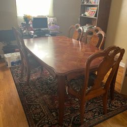 Wooden dinner table