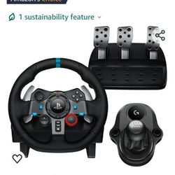 Logitech G29 Driving Force Racing Wheel and Pedals With A Handbreak 