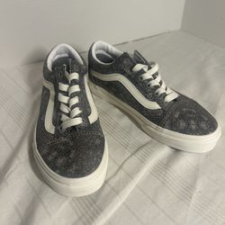 Vans Old Skool Kids Sz 3.5 / Women’s 5 Gray Pattern Low Top Skate Shoes Clean