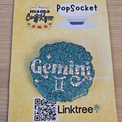   Zodiac Sign Gemini Popsocket Phone Accessory 