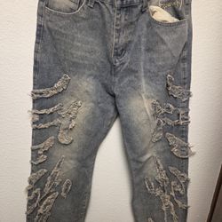 Crazy Distressed Reaven Essence Denim Washed Dirty Jeans
Japanese Brand × Streetwear

