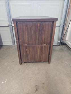 Two Drawer Wood Filing Cabinet