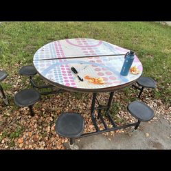 Folding Table With Seats  Included With Wheels$65