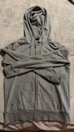 Gray Zip-Up Hoodie Sweatshirt