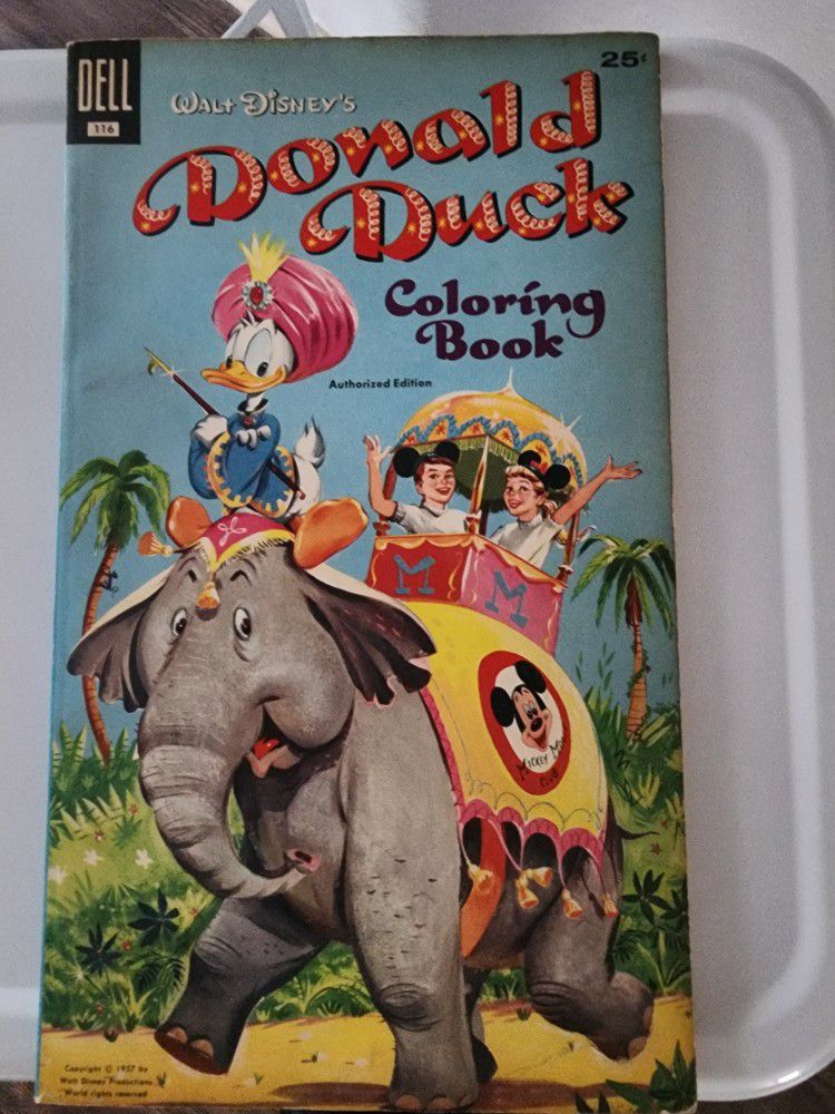 Vintage Walt Disney Donald Duck Coloring Book