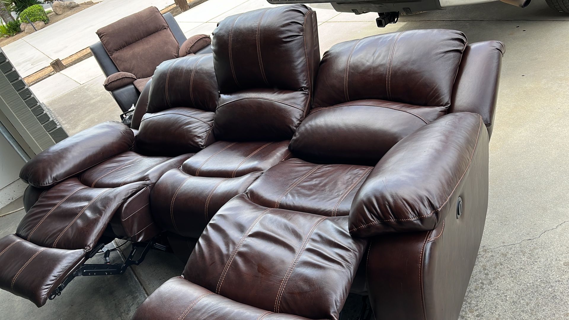 Sofa Power Reclining Sofa – 3-Seater with Dual Electric Recliners
