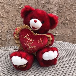 Dan Dee Collectors Sweetheart Plush Teddy Bear 20" Happy Valentines Day 2008 Red