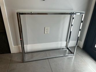Glass console entry table