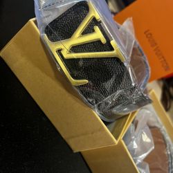 LV Belt Gold Buckle